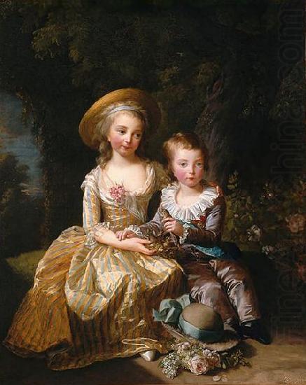 elisabeth vigee-lebrun Portrait of Madame Royale and Louis Joseph, Dauphin of France china oil painting image